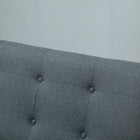 HOMCOM - Canapé d’amour 45 po avec pieds en bois de caoutchouc - gris foncé-Motif capitonné à boutons ajoutant une touche moderne à votre intérieur 