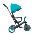 Globber Trike Explorer - Teal-Detachable, adjustable, and foldable canopy made from anti-UV polyester (UPF 50+) for added sun protection