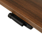 Ezywork Manual Height Adjustable Standing Desk - 48" x 24" - White Frame / Dark Wood Table Top-Weight Capacity: 132 lbs