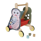 Manhattan Toy - Trieur de formes en bois Wildwoods Owl-Planche à laver et pioche avec pochette de rangement