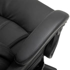 Vinsetto High Back Office Chair with Footrest and Adjustable Height - Black-Material: PU, sponge, PU wheelS, Nylon Legs