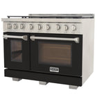 Kucht 48" KFX-X Series Pro Style Natural Gas Range - Stainless Steel/Black-2 Years Limited Manufacturer Warranty