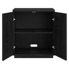 Hudson&Canal Mansfield 28"W Accent Cabinet - Black Grain-Clean with a soft, dry cloth and no harsh chemicals or abrasive cleaning materials