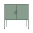 Manhattan Comfort Ava 23.6" Modern Accent Cabinet - Green-Modern Metal Accent Cabinet Perfect for Storage and Organization