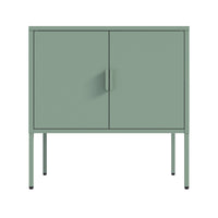 Manhattan Comfort Ava 23.6" Modern Accent Cabinet - Green-Modern Metal Accent Cabinet Perfect for Storage and Organization