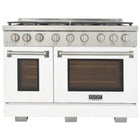 Kucht 48" KFX-X Series Pro Style Natural Gas Range - Stainless Steel/White-New true simmer burners for precise low heat cooking