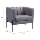Zuo Jess Accent Chair - Grey-6