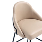 Manhattan Comfort - Gracie tabouret de bar moderne 22" en similicuir rembourré - beige et noir - lot de 2-Dispose d’une mousse haute densité remplie pour plus de confort et de durabilité.