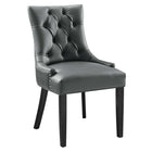Modway Regent Tufted Vegan Leather Dining Chair - Grey-Tufted Dining Chair