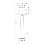 Monarch Specialties 9684 61"H Floor Lamp - White Resin/Grey Shade-Ideal for living rooms, bedrooms, or offices, this floor lamp provides ambient lighting that enhances the atmosphere without overpowering your décor