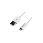StarTech 3m (10ft) Long White Apple 8-pin Lightning Connector to USB Cable for iPhone / iPod / iPad-Maintain optimal charge time over longer distances, with a heavier gauge of wire