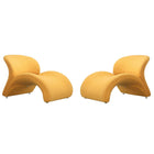 Manhattan Comfort - Rosebud fauteuil d’appoint moderne de 30,3 po en mélange de laine jaune, lot de 2-Chaise d’appoint de salon abstraite moderne, parfaite pour une utilisation dans un salon pop. Ensemble de 2