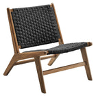 Modway - Saoirse Fauteuil d’accent en bois de corde tressée - Noir noyer-Corde tressée