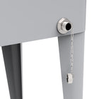 Permasteel 80 qt Retro Rolling Patio Cooler with Divider - Grey-Removable flip-top lid
