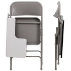 Flash Furniture Premium Steel Folding Chair with Right Handed Tablet Arm-Double Hinged