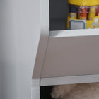 HOMCOM Kids Storage Cabinet with 3 Shelves for Play Room, Bedroom - Grey-MDF material, sturdy and durable
