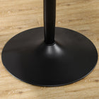 HOMCOM Round Dining Table with Steel Base & Non-slip Pad for Living Room - White-Assembly required