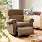 HOMCOM Power Recliner with USB Ports - Espresso-Electric recline with 120° stepless adjustment offers personalized relaxation