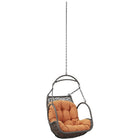 Modway Arbor Outdoor Patio Swing Chair Without Stand - Orange-78.5" Adjustable Steel Hanging Chain