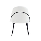 Manhattan Comfort Gracie 24.2" Modern Leatherette Upholstered Dining Chair - White and Black-Minimal Assembly Required. Hardware Included