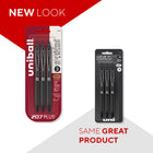 uni-ball 207 Plus Retractable Gel Pens 70456 - 0.7mm - Black - 3 Pack-3 Pack