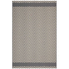 Modway - Optica Chevron avec bordures d’extrémité intérieures et extérieures Tapis de 5 pi l x 8 pi L - Gris et beige-Tapis chevron avec bordures d’extrémité