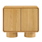 Modway Lumo 2-Door Curved Wood Accent Cabinet - Oak-8