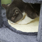 PawHut 71" Cat Tree Tower with Scratching Posts, Condo and Bed - Dark Grey-Soft plush cover offers comfort and warmth 