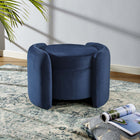 Modway Nebula Upholstered Performance Velvet Ottoman - Midnight Blue-Removable Seat