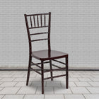 Flash Furniture - Chaise Chiavari empilable de la série HERCULES PREMIUM en résine d'acajou-Conception légère