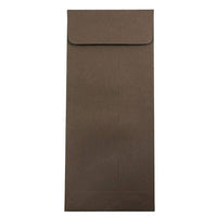 JAM Paper Enveloppes à ouverture au sommet en papier recyclé avec fermeture gommée, 4 3/4 x 11 po, brun chocolat, 100/paquet-Brun chocolat