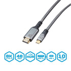 BlueDiamond Pro USB-C to HDMI 2.1 UHD 8K Cable - 10ft - Grey-Backwards Compatibility: Supports all HDMI 2.0, HDMI 1.4 and HDMI 1.3 features and can be used with all existing HDMI displays