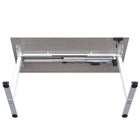 Ezywork 55" Electric Height Adjustable Standing Desk - White Frame/Wooden Top-Desktop Size: 55.2" W x 23.6" D