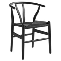 Modway Amish 29" Wood Dining Chair - Black-Elm Wood Dining Chair