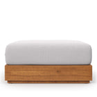 Modway Tahoe Outdoor Patio Acacia Wood Ottoman - Natural/Light Grey-6