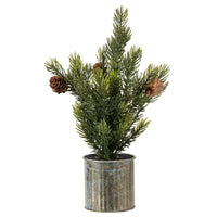 General Supply Goods + Co - Arbre Artificiel Sur Pot En Étain, 12 po De Hauteur-Décorations des Fêtes