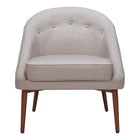 Zuo Carter Accent Chair - Grey-Cozy polyester linen fabric