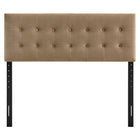 Modway Emily Stain-Resistant Performance Velvet Queen Size Headboard - Taupe-Seven Mounting Positions