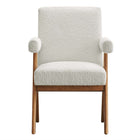 Modway Lyra Boucle Fabric Dining Room Chair - Ivory - 2 Pack-9
