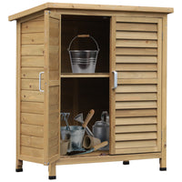 Outsunny - Abri de jardin en bois - 87 cm x 46 cm x 96 cm - Naturel-Garde vos outils de jardin, équipements d’extérieur, outils de voiture, etc. organisés  
