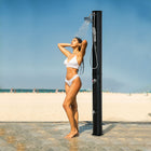 Outsunny 7ft Outdoor Solar Heated Shower with 360 Rotating Rainfall & Handheld Shower Head-Adjust to the temperature of your choosing