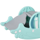 Qaba - Glissoire 3-en-1 et cheval à bascule pour enfants - équipement d'activité pour enfants à double usage - glissoire portable - vert-Dimensions du siège : 7,75 po l x 11 po P 