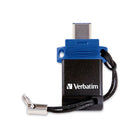 Verbatim 128 GB Store 'n’ Go Dual USB-C Flash Drive – Blue-Easily transfer files between your USB Type-C equipped device and other PC
