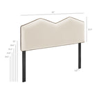 Modway Cosette Performance Velvet King Size Headboard - Alabaster-Wood Blend Frame