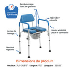 Journey - Chaise d’aisance 3-en-1 SoftSecure avec Microban-Le siège ergonomique coussiné SoftSecure offre un soutien confortable et antidérapant