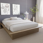 Nexera Malibu Bed Frame - Queen Size - Brown Oak-8