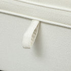 HOMCOM - Banc coffre de rangement en lin 47 po - blanc crème-Assemblage requis 