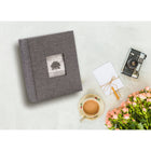 Kiera Grace Linen 200-Pocket Album – 4" x 6"  - Grey-Ideal for organizing family photos, travel memories, or special occasions