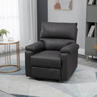 HOMCOM Manual Reclining Sofa with Footrest for Living Room - Dark Grey-Suitable for reading, gaming, watching TV or taking a nap   