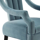 Modway Harken Performance Velvet Accent Chair - Light Blue - Set of 2-Chair Weight Capacity: 300 lb